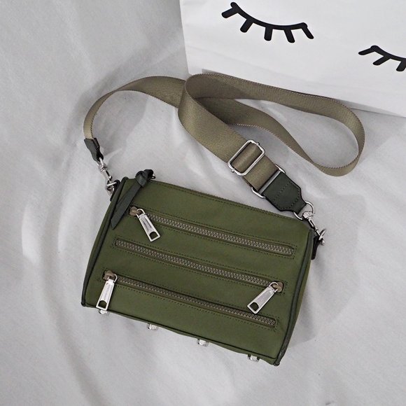 Rebecca Minkoff Handbags - Rebecca Minkoff Solstice Nylon Mini 5 Zip Fern